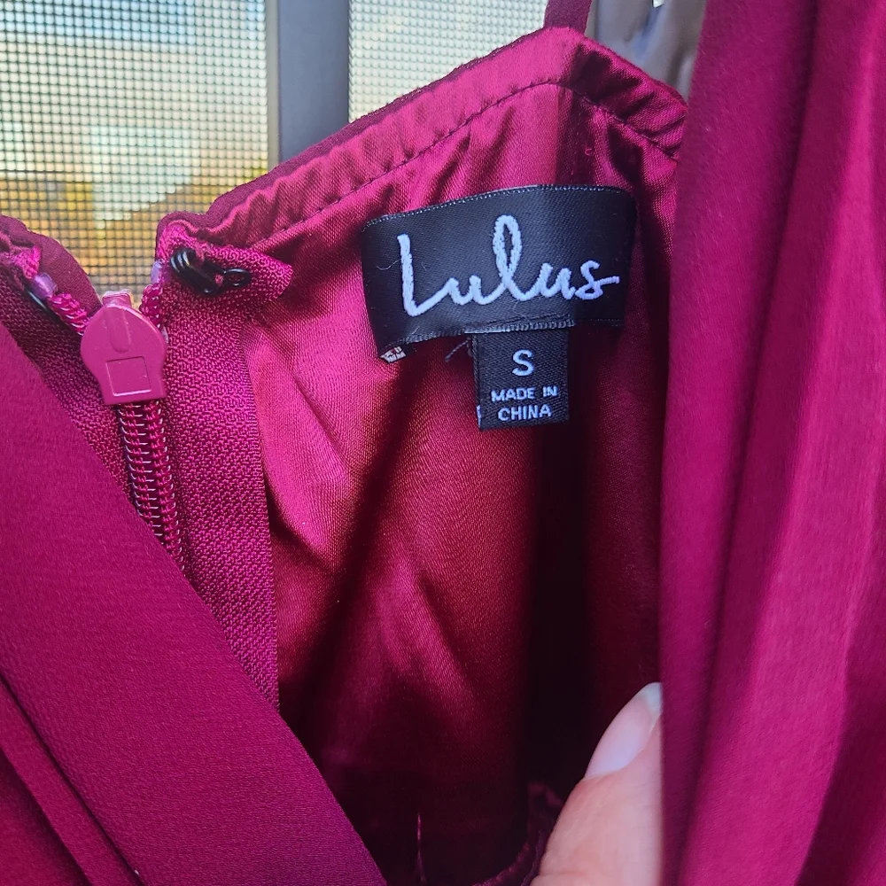 Lulus long flowy spaghetti stap dress. - Picture 3 of 8